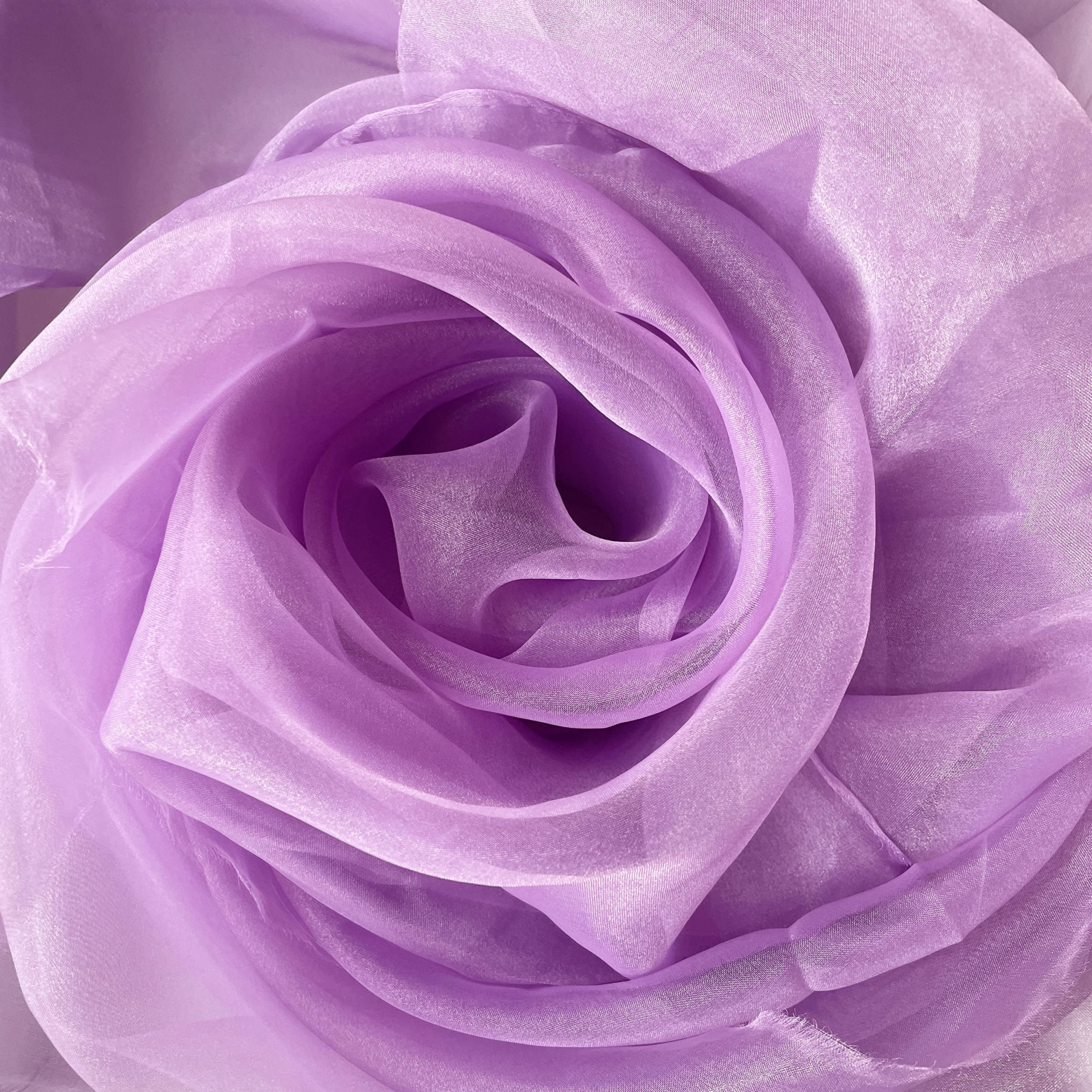 Megachest 145CM Wide Soft Organza Dress Fabric Fancy Costumes Decorations 50 Colors(Lavender Crystal,50 Meters) โ image 1
