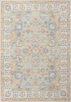 Momeni Anatolia Area Rug, 79" X 910", Light Blue