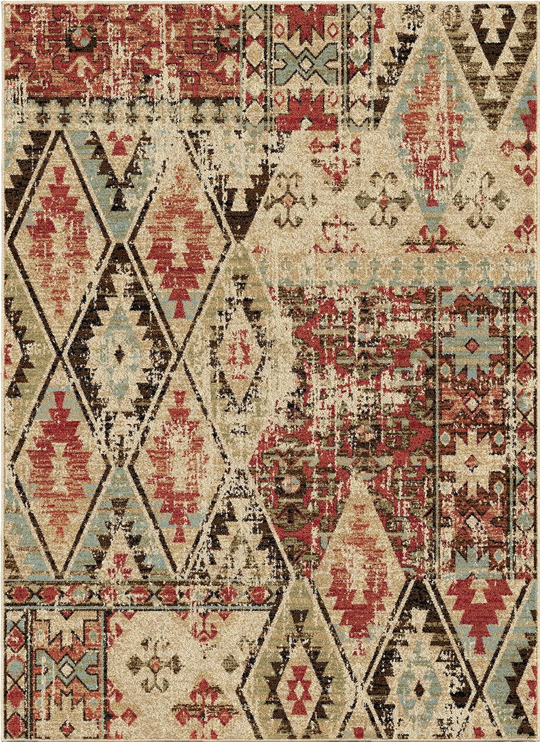 Amazon.com: Mayberry Rug AD2030 5X8 Tucson Area Rug, 5'3