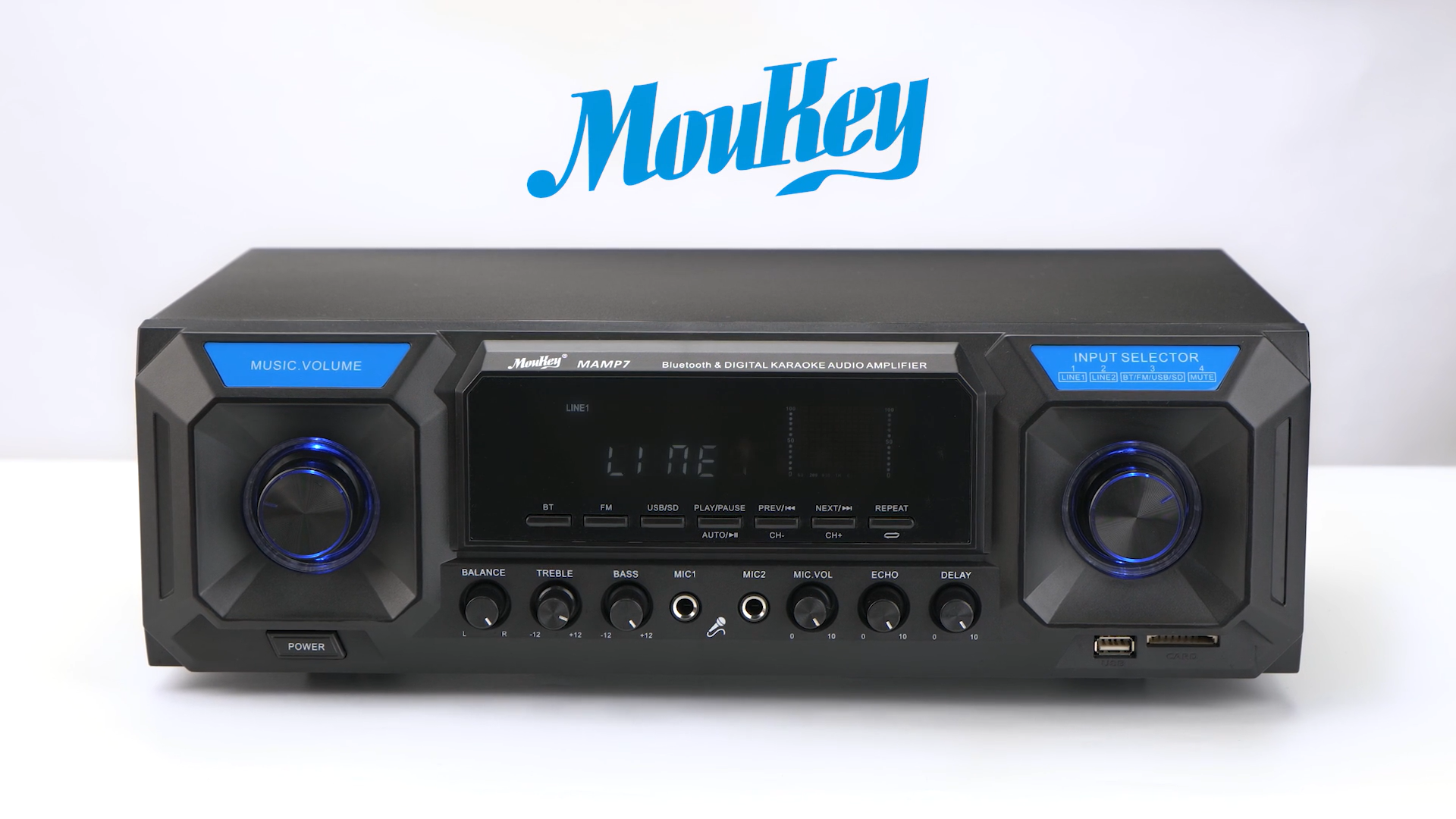 Moukey ステレオアンプ パワーアンプ オーディオアンプ カラオケ アンプ Amazon.co.jp: Moukey ステレオアンプ パワーアンプ オーディオ