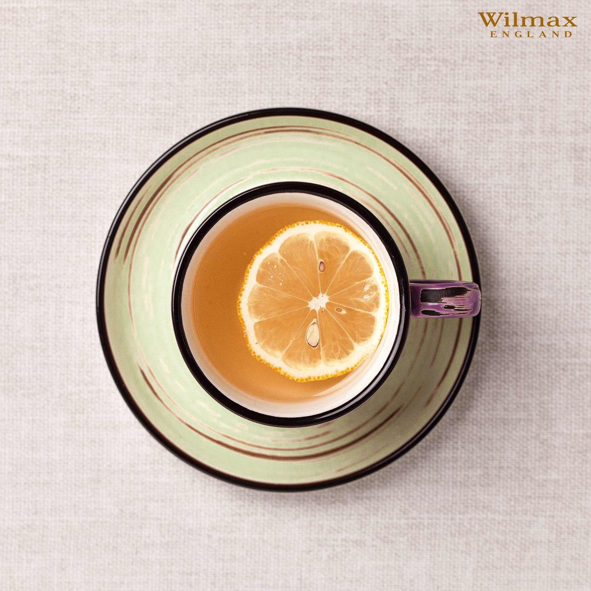 Wilmax - Tasses SPIRAL Avec Soucoupes - Lot De 6-300 Ml - Set