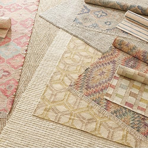 Miniatura 4 de Dash and Albert Mosaic - Alfombra de yute tejida a mano, 5 x 8 pies, patrón geométrico múltiple