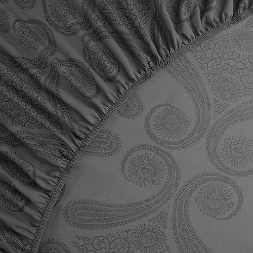 Miniatura 5 de Utopia Bedding Juego de sábanas de 4 piezas, microfibra cepillada, resistente al encogimiento y a la decoloración, fácil cuidado (Queen, estampado