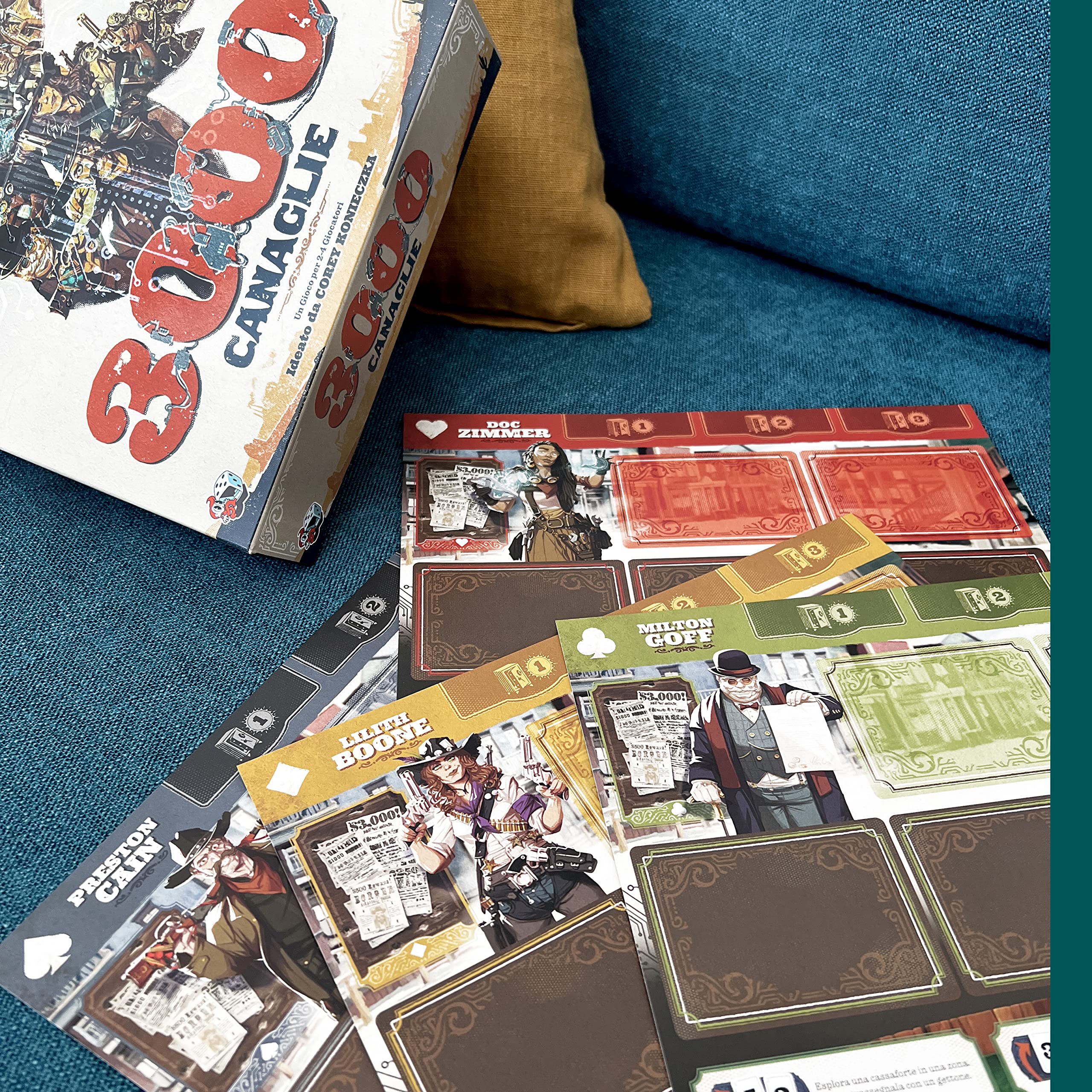 Asmodee - 3000 Canaglie - gra planszowa Strategia i Bluff, dla 2-4 graczy, 12+ lat, wydanie włoskie