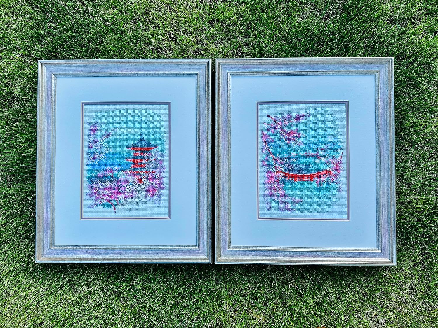 RIOLIS - Sakura. Bridge 1745, Cross Stitch Kits 7,09" x 9,45", Cross Stitch Kits for Beginners & Advanced, Crossstitching Kit Adult, Embroidery Counted Stitching Kit