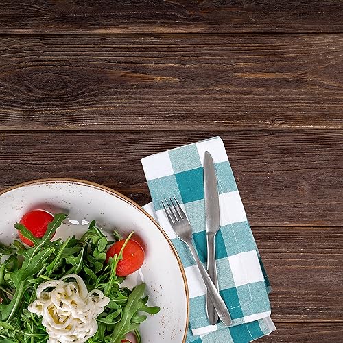 Miniatura 9 de Buffalow - Servilletas de tela a cuadros color verde azulado y blanco, servilletas de tela, servilletas de algodón, servilletas de cena, servilletas
