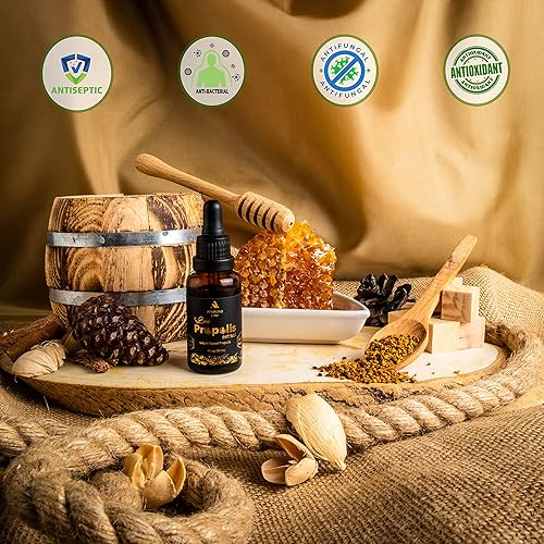 Miniatura 9 de Anatolia Life Tintura concentrada de propóleo de abeja  refuerzo inmunológico, sin OMG, sin gluten, 1 onza líquida (1.0 fl oz), sin sabores