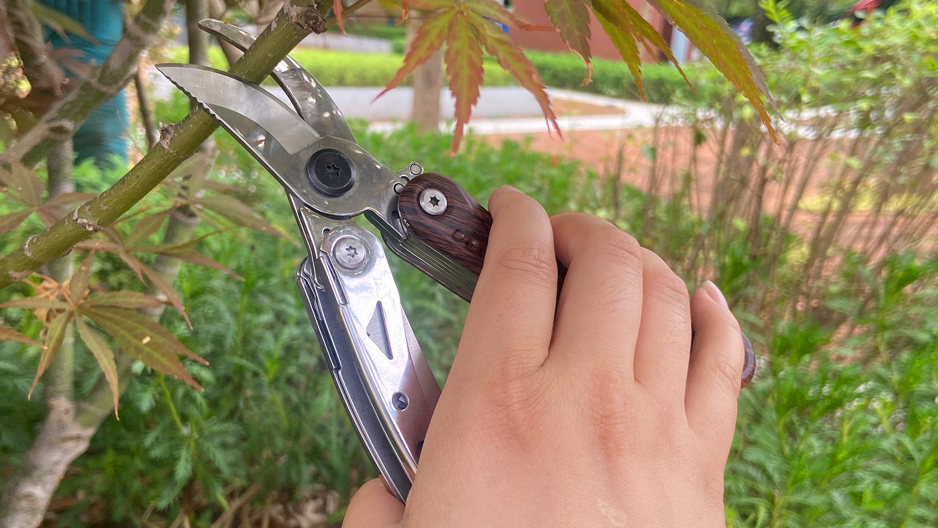 Tijeras de podar multitool 7 en 1 para jardín 8 pulgadas miniatura 7