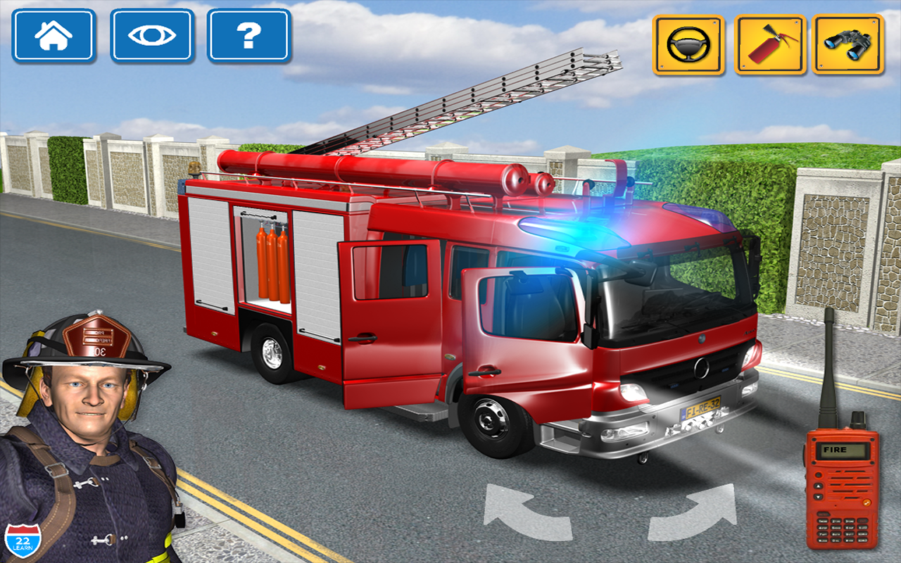 Kids Vehicles 1: Interactive Fire Truck - Animated 3D Games Fire Engine ...