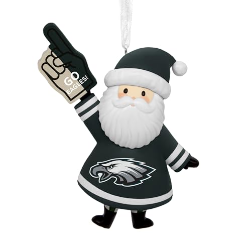 Hallmark NFL Philadelphia Eagles Santa Fan Christmas Ornament Gifts for Sports Fans