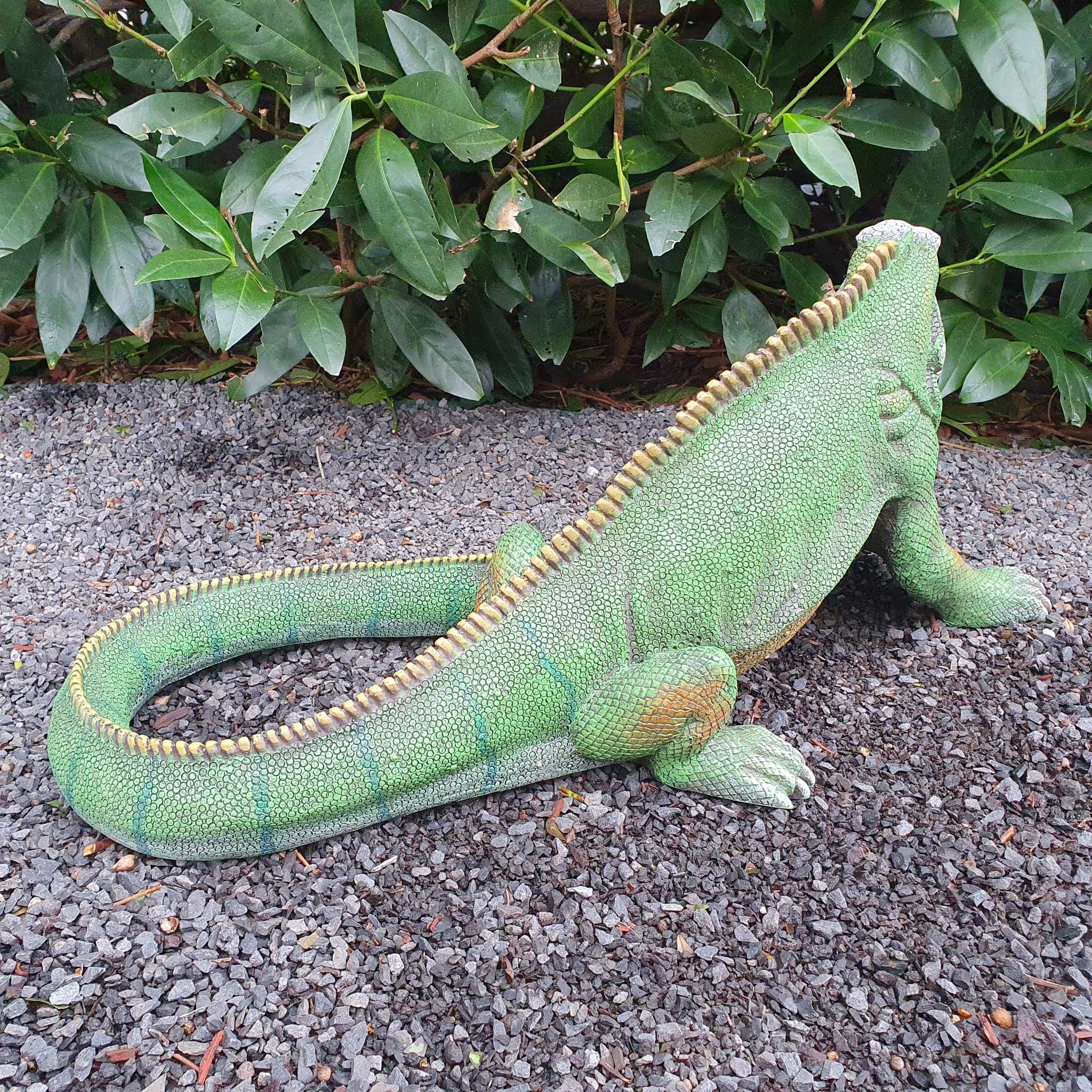 Formano Händler Deutschland Formano Metall-Leguan Skulptur - Street-Art Deko Für Garten & Wohnung (61x28cm) Garten Figuren Draußen Groß