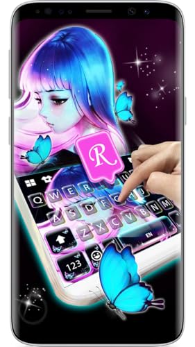 Neon Charming Girl Keyboard