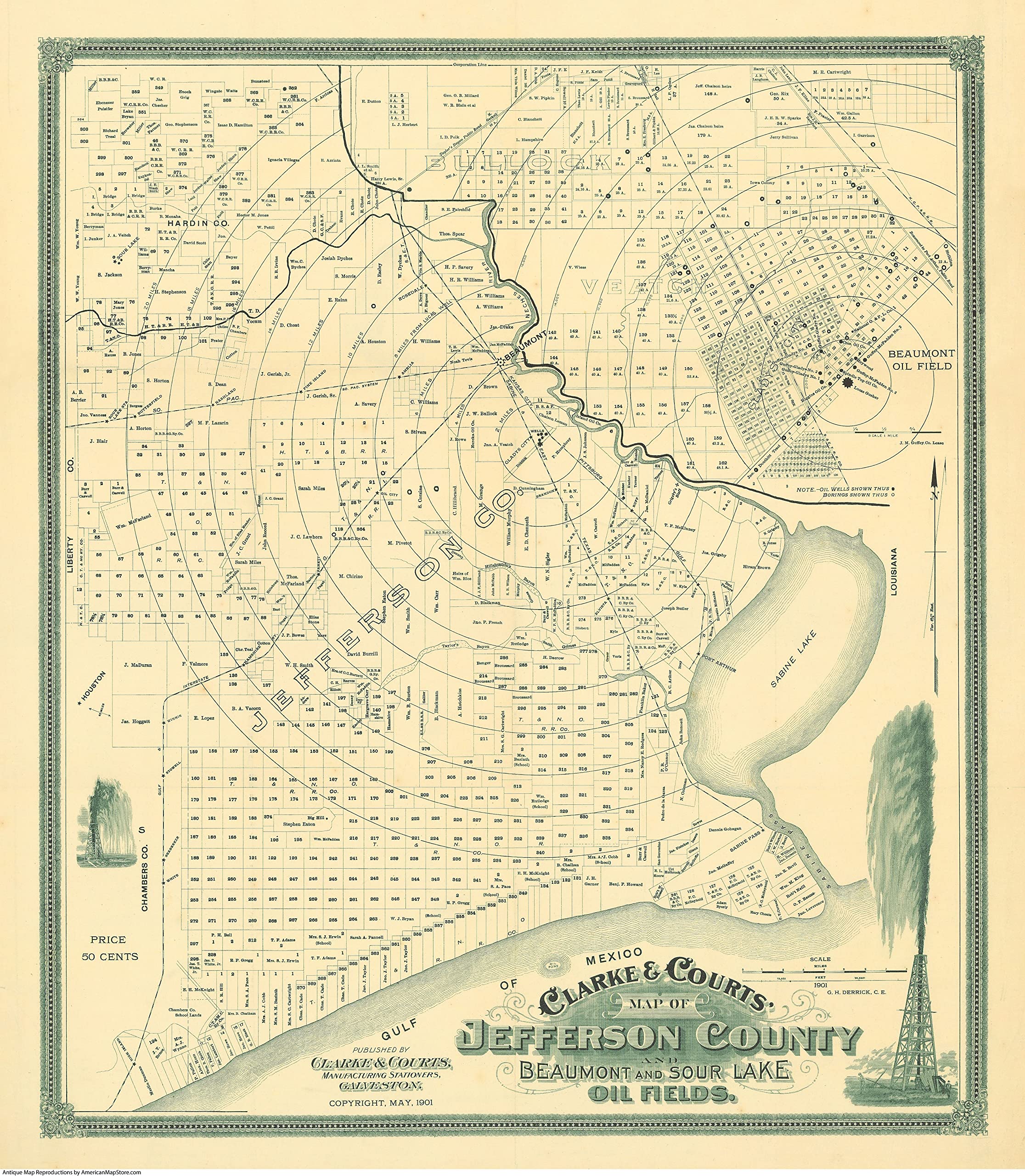 Spindletop: Jefferson Co, Beaumont and Sour Lake Oil Fields 1901