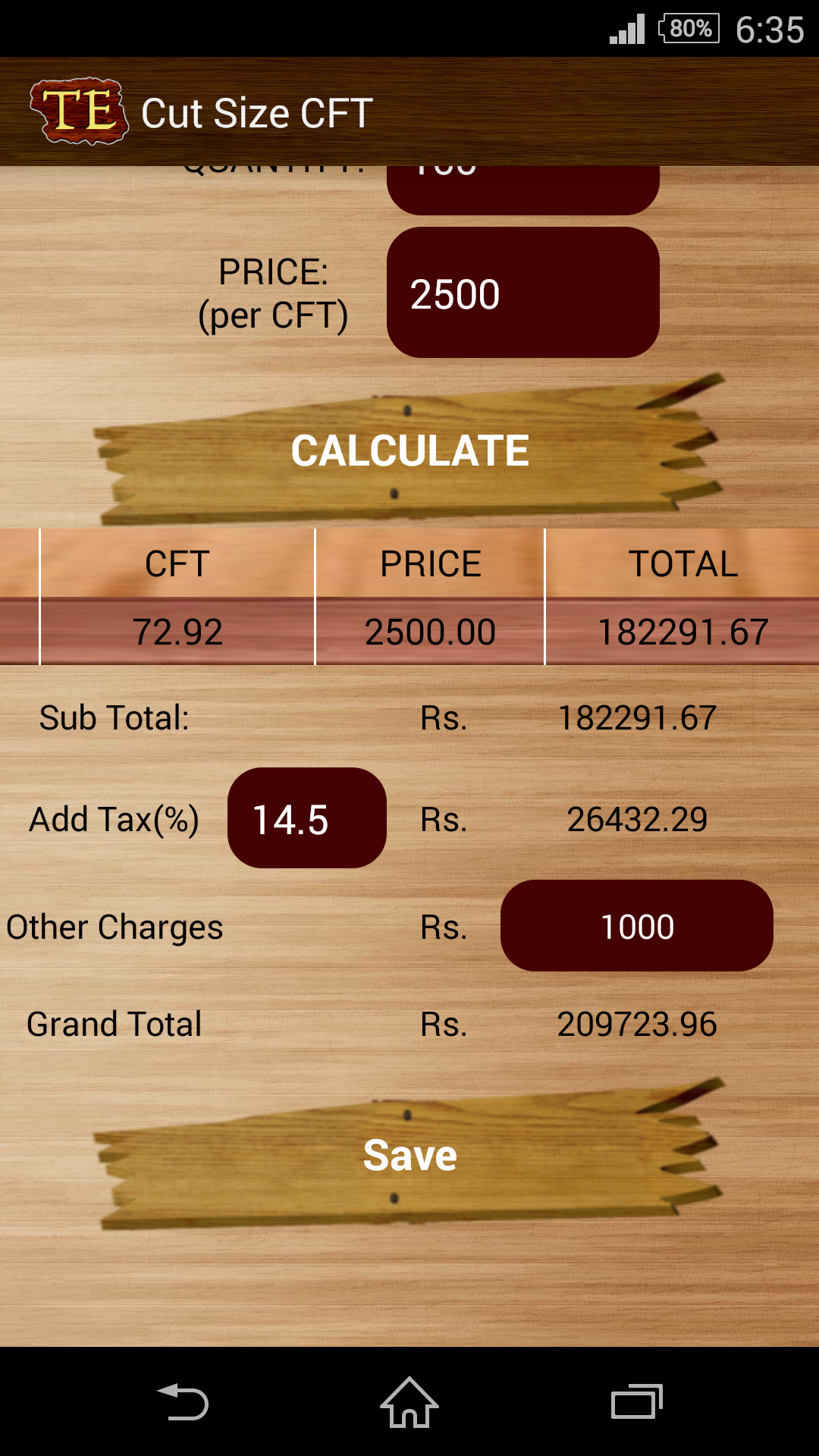 Timber Estimator App on Amazon Appstore