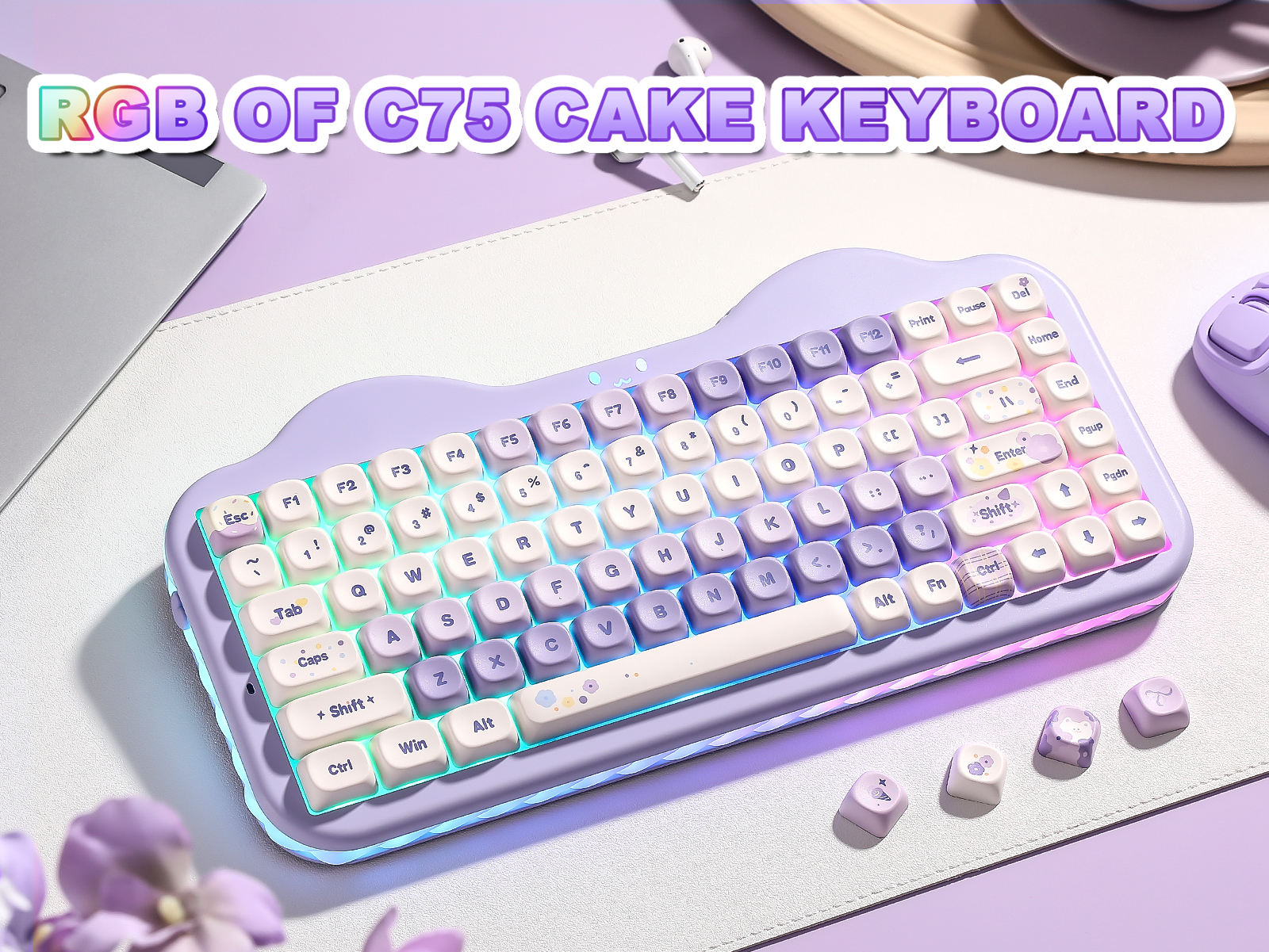 Amazon.com: YUNZII C75 Wireless Mechanical Keyboard,75% Layout