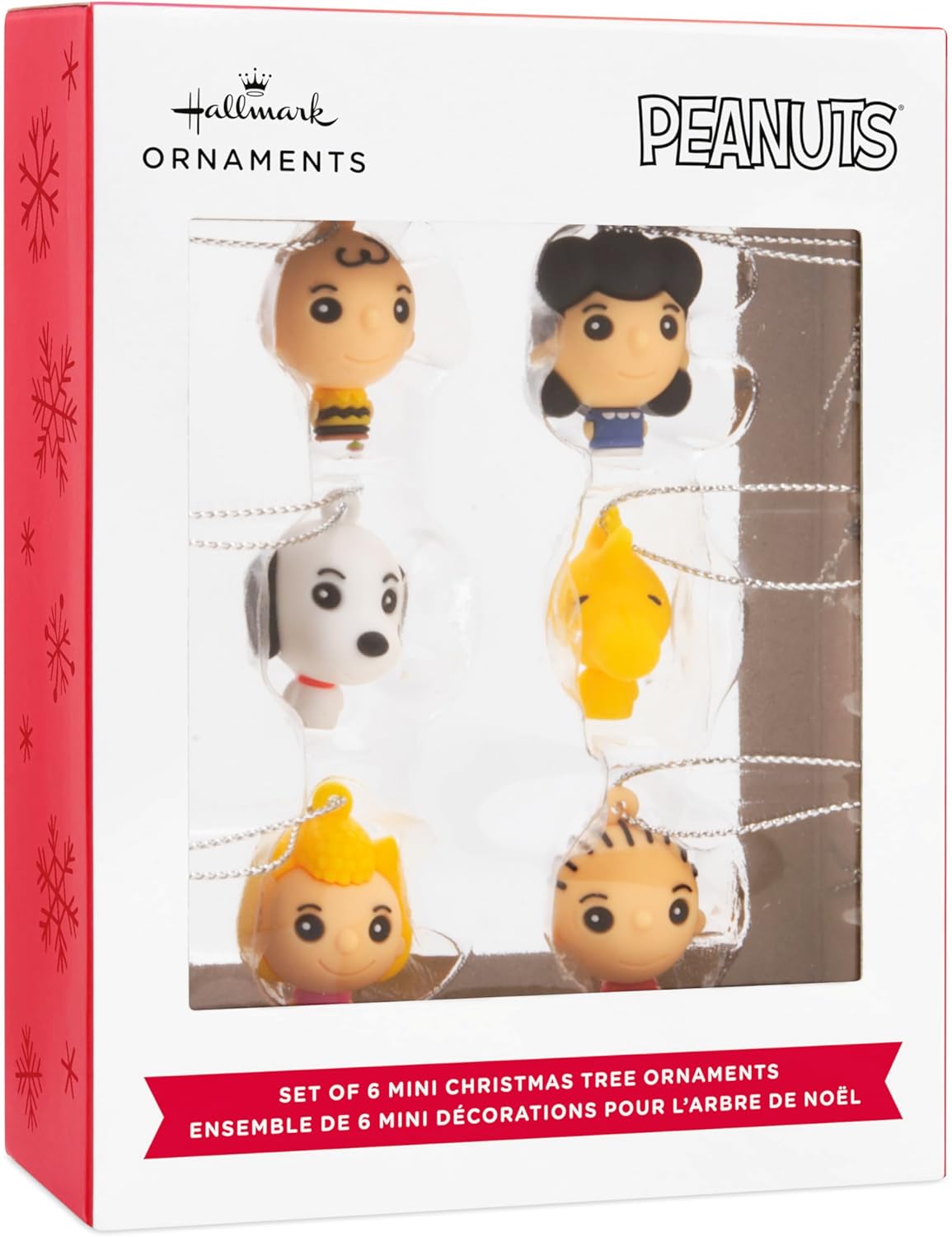 Hallmark Peanuts Mini Christmas Ornaments, Shatterproof, Set of 6 - Image 3