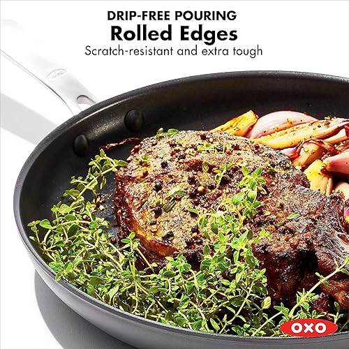 Miniatura 5 de Sartén antiadherente profesional OXO Good Grips apta para lavaplatos 10 pulgadas Gris