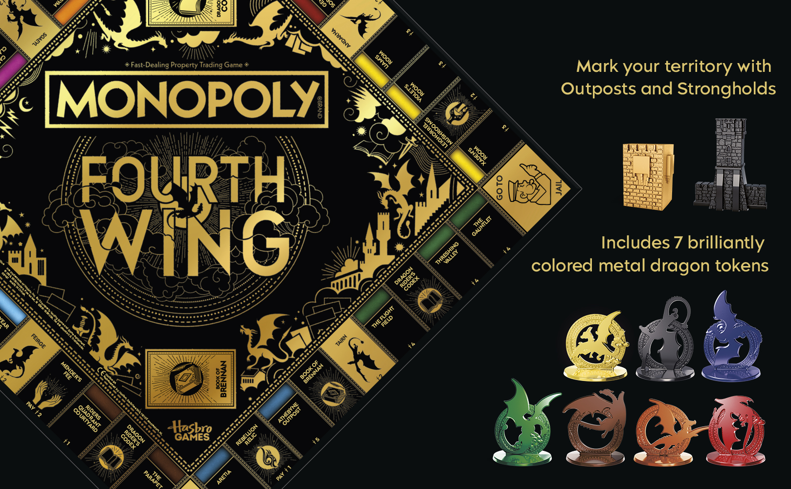 Amazon.com: Monopoly Fourth Wing Edition Board Game for Adults