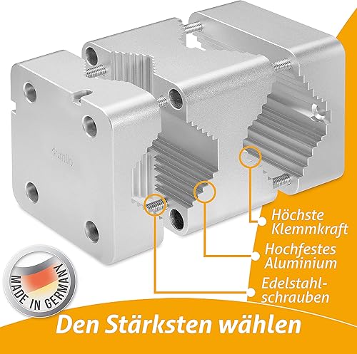 Miniatura 2 de Base de sombrilla para patio con capacidad para sombrillas, aluminio, soporte de barandilla de paraguas de hasta 11.5 pies (11.5 ft) o 9.8 x 6.6