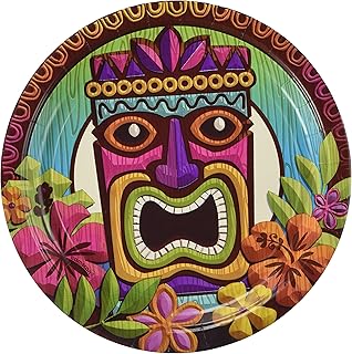 AmscanTropical Tiki Party Luncheon Plates, 9