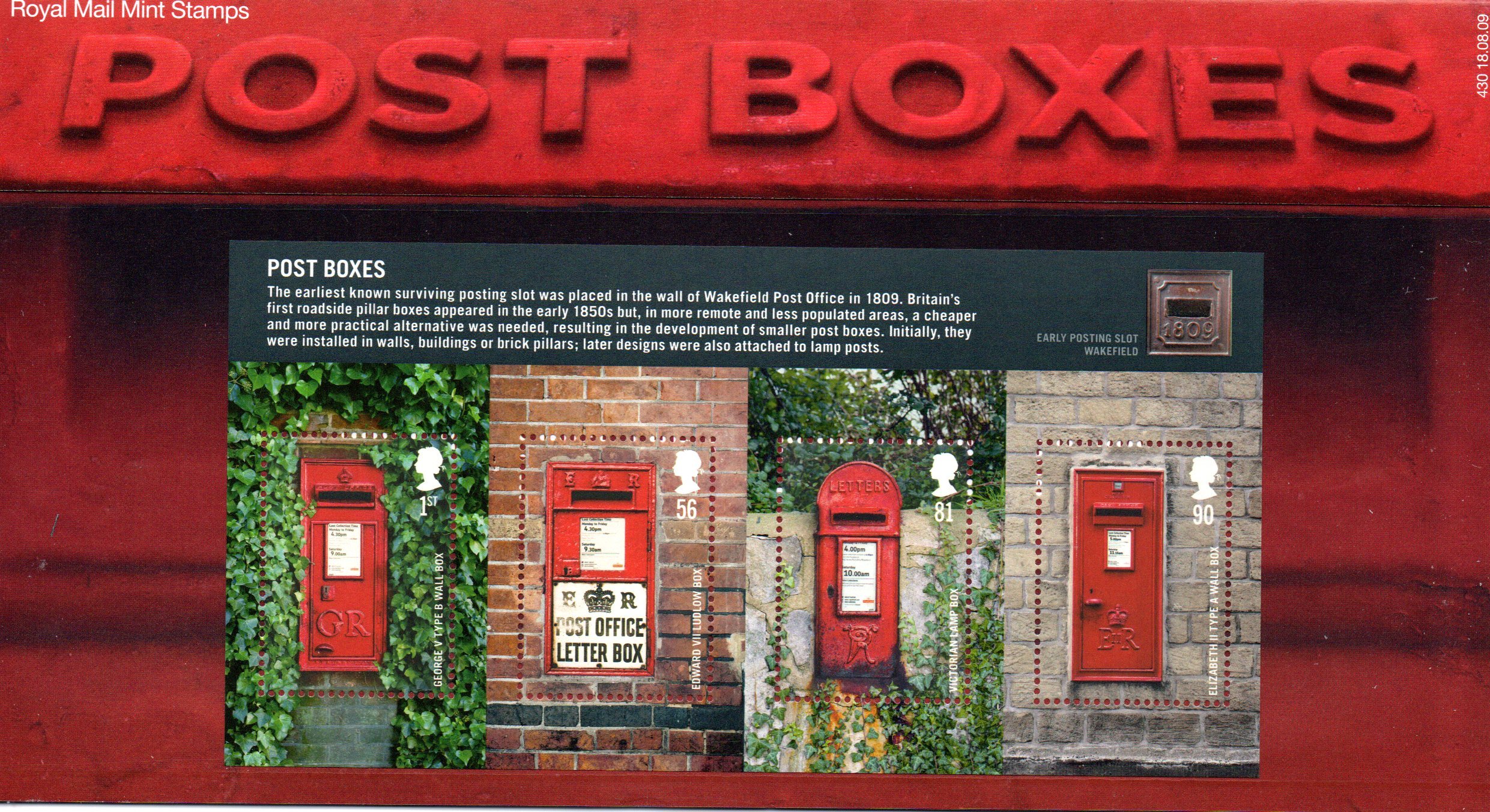 2009 Post Boxes Presentation Pack 429