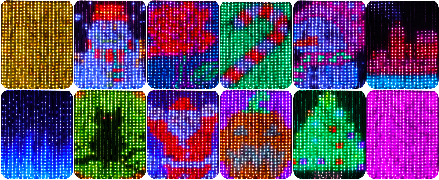 Crebricy High Pixel Smart Curtain Lights - LED Pioneering App