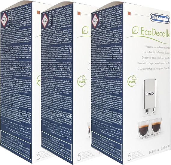 DeLonghi EcoDecalk DLSC500 Descaler 500ml 5513296041 (3 Packs of 500ml) Buy Online at Best