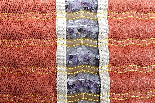 Miniatura 5 de MediCrystal Cinturón de amatista infrarrojo lejano  Calefacción FIR ajustable 86-158F  iones negativos  100% cristales naturales de joyería  Cuero