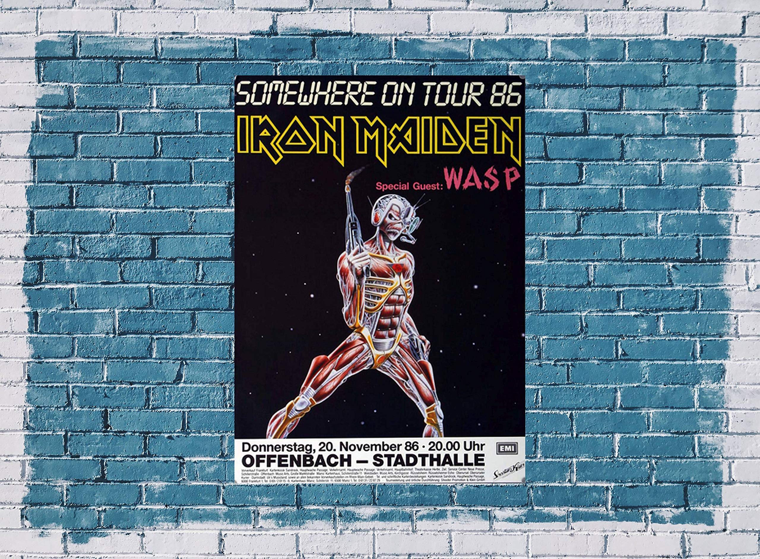 Iron Maiden - Somewhere, Frankfurt 1986 » Konzertplakat/Premium Poster | Live Konzert Veranstaltung | DIN A1 «