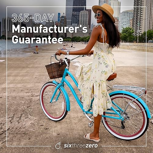 Miniatura 11 de sixthreezero EVRYjourney Women's Steel Beach Cruiser Bike, Step Through Hybrid Bicycle, 26 Inch Wheels, Multiple Speed Options and Colors
