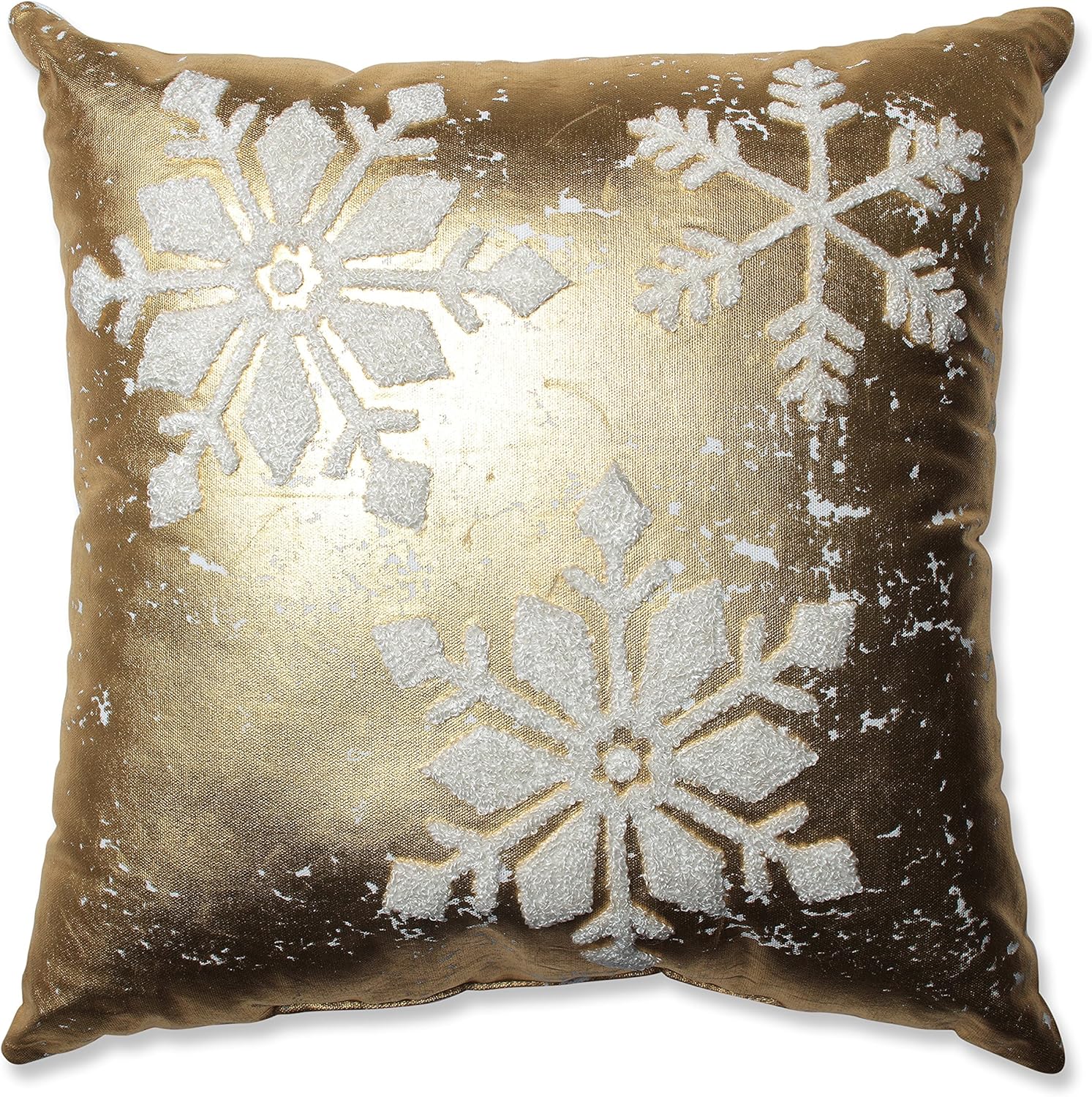 Pillow Perfect Glamour Single Tree Gold-White 17.5-inch Throw Pillow