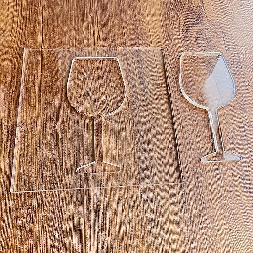 Miniatura 3 de Plantilla de enrutador de copa de vino, Plantilla de acrílico transparente, Plantilla de enrutador de carpintería