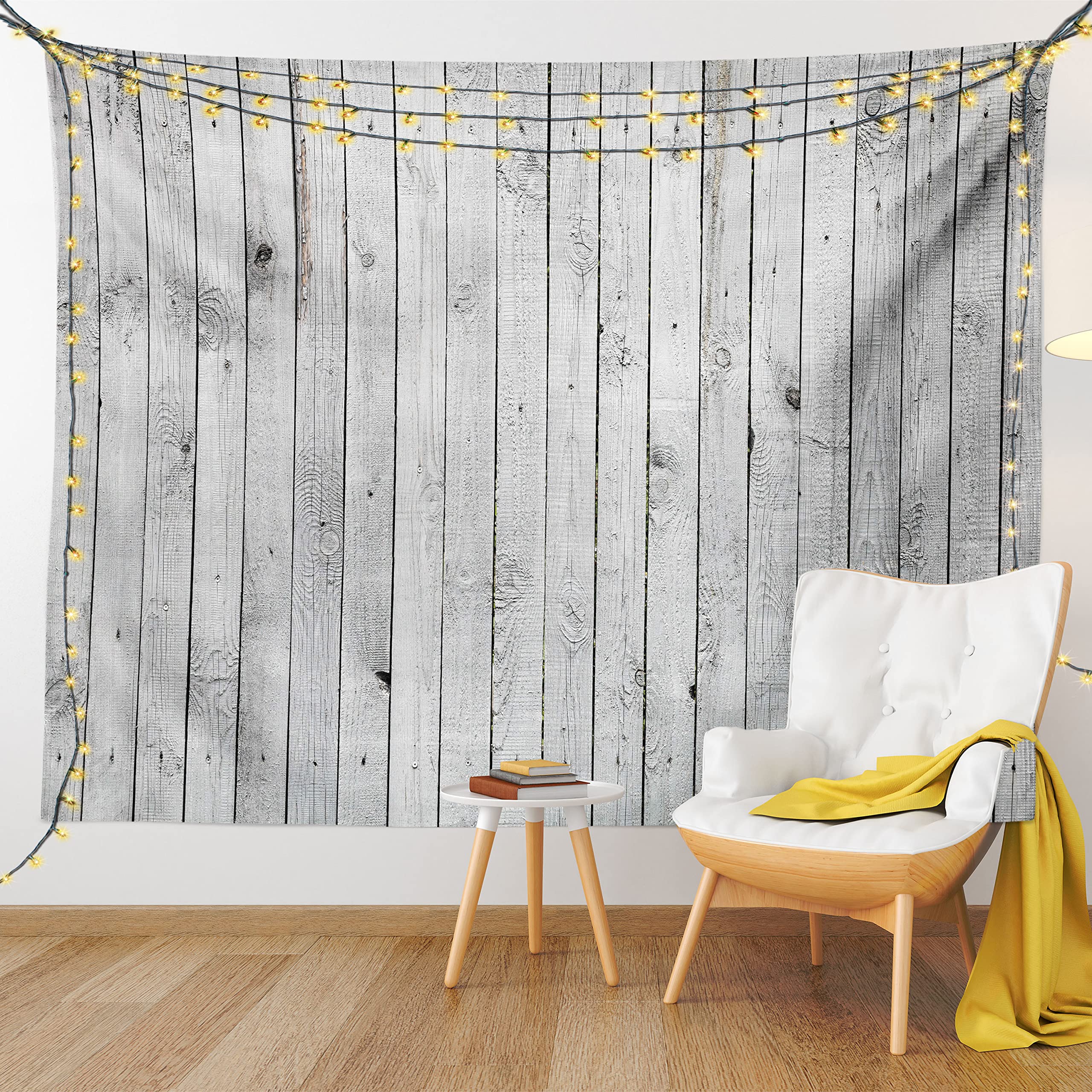 ［NEW］ハンドメイド 羊毛Tapestry Light gray×White Amazon.com: Ambesonne Grey and White Tapestry, Vertical Lines