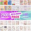 colortouch Sticker Set - 2500 Pieces, 32 Page Stickers - Calendar, Agenda, Diary, Planner, Notepad, Editor Tags for Journal - Scrapbook Sticker - Stickeralbum - Sticker Book