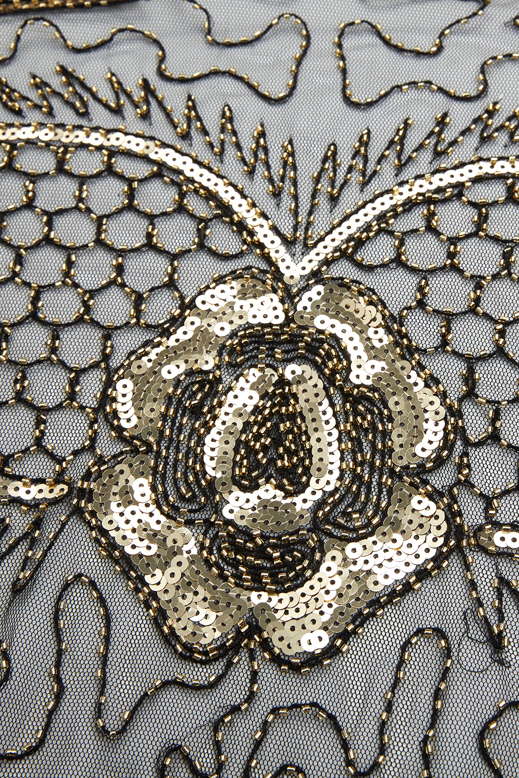 Coucoland 1920s Stola da donna, con paillettes, per abito da sera, stile anni 20, stile Gatsby