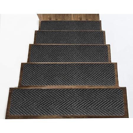Amazon.com: FINEHOUS Rubber Stair Treads Non-Slip Outdoor 35”x10” (5 ...