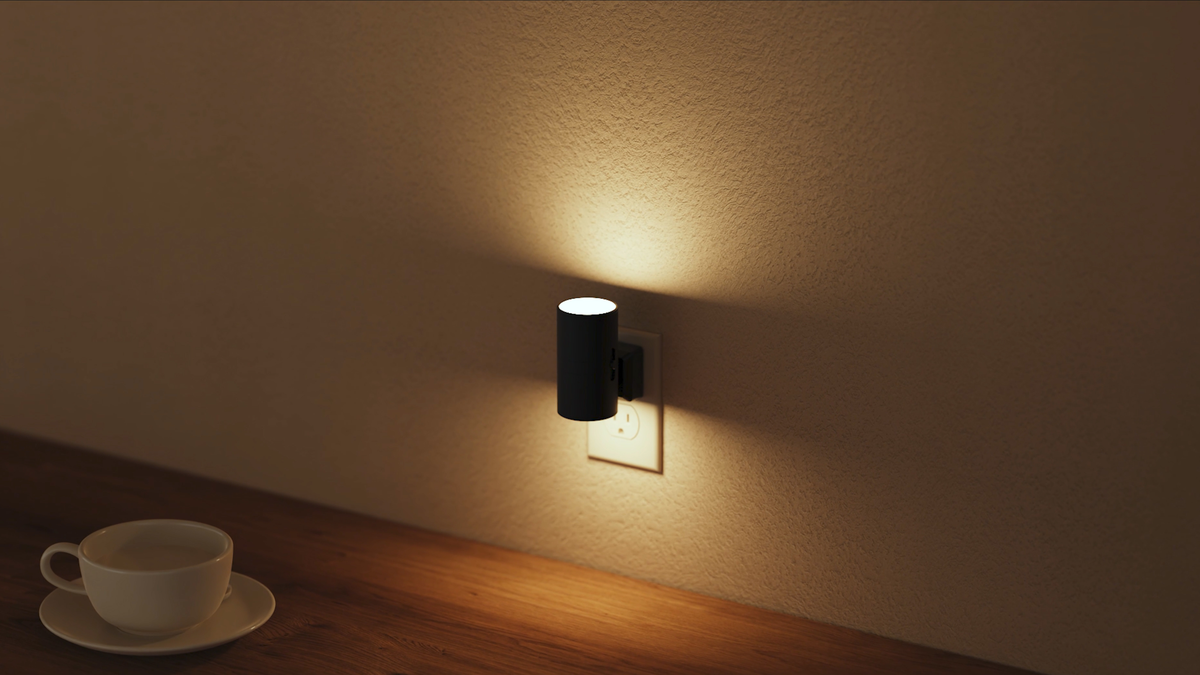 Image of Amber Night Lights Plug into Wall, Dimmable Night Light Plug in, Modern Night Lights Auto On /Off, Amber Night Light 2000K, 0-100LM Adjustable Brightness Nightlight for Hallway Bedroom, 2 Pack