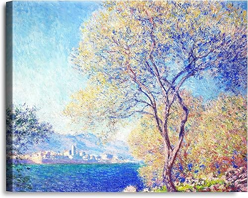 Miniatura 220 de A&T ARTWORK Antibes Seen from The Salis Gardens de Claude Monet Las Obras de Arte Clásico Mundial Reproducciones, Impresiones de Arte en Lienzo