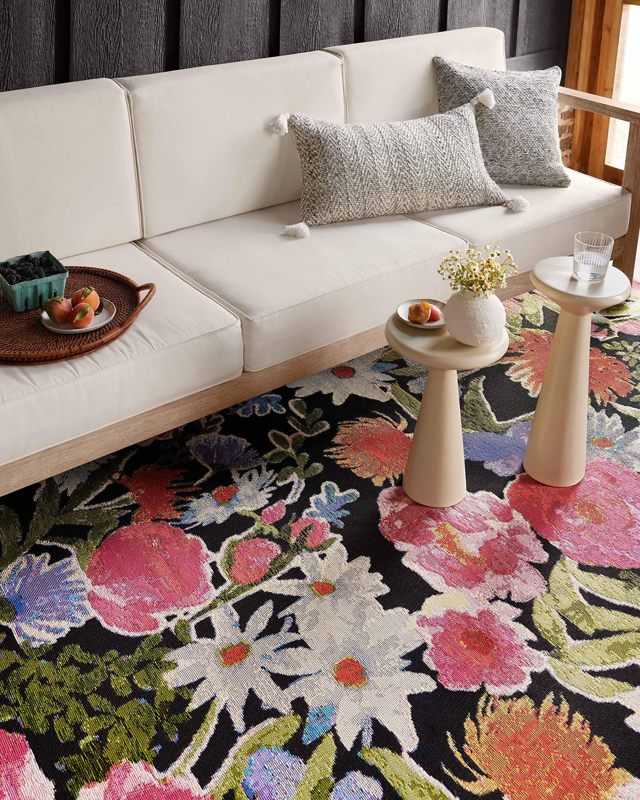 Amazon.com: Loloi II Botanical Collection BOT-01 Black/Multi