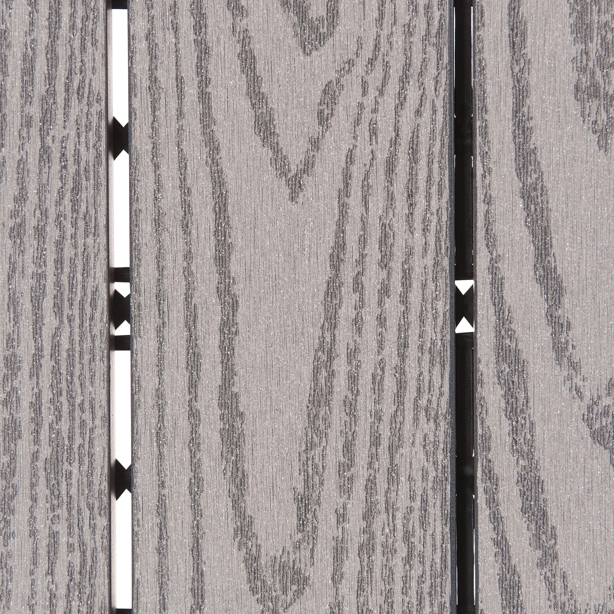 Caillebotis Composite WPC à Emboîtement Résistant aux Intempéries Dalles de Terrasse Gris Atessa