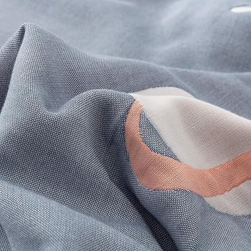 Vista 64 de J-pinno Manta reversible de muselina de estrellas y luna brillante, 100% algodón, 6 capas, manta suave y cálida, para sofá y niños pequeños, sábana