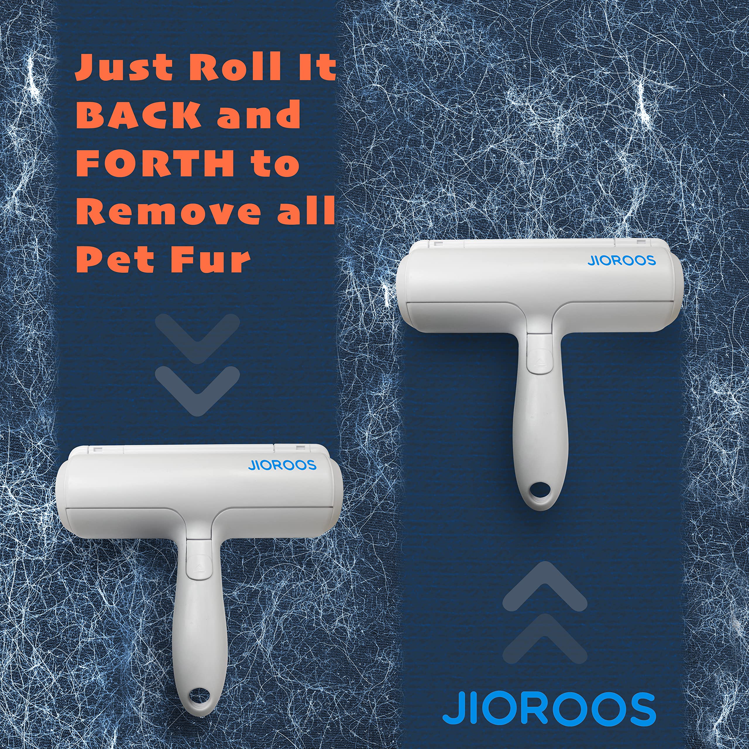 Removedor de Pelo de Mascotas – Removedor de Pelo de Gatos y Perros Reutilizable para Muebles, sofá, Alfombra, Ropa, Asientos de Coche o Ropa de Cama – Rodillos de Pelusa portátiles, Base