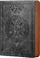 CAGIE Vintage Leather Lined Journal for Men - Soft Cover Notebook, 180° Lay Flat, 5.7x8.3", Waterproof Faux Leather Diary