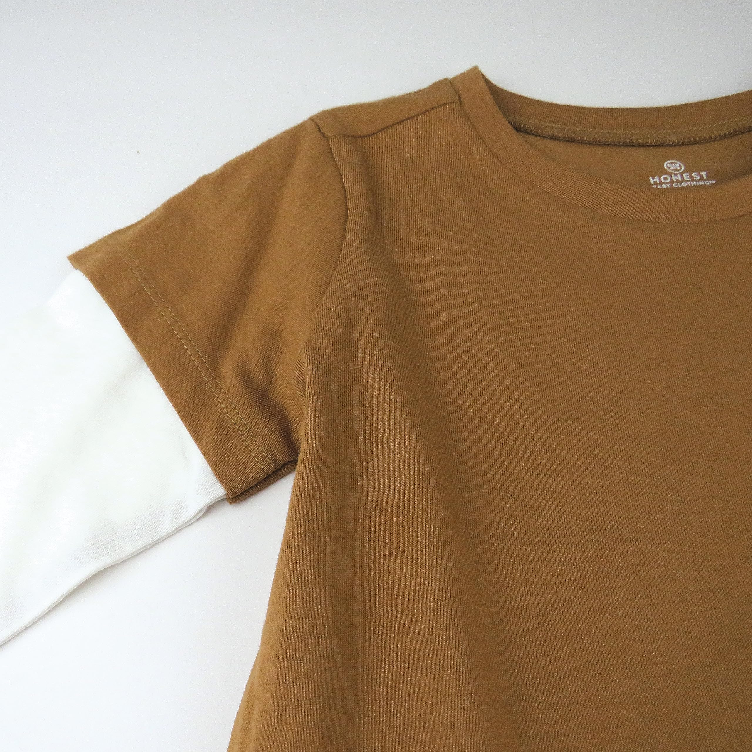HonestBaby Paquete de 3 camisetas de manga larga 2fer 100% algodón orgánico para niños pequeños, bebés y niños
