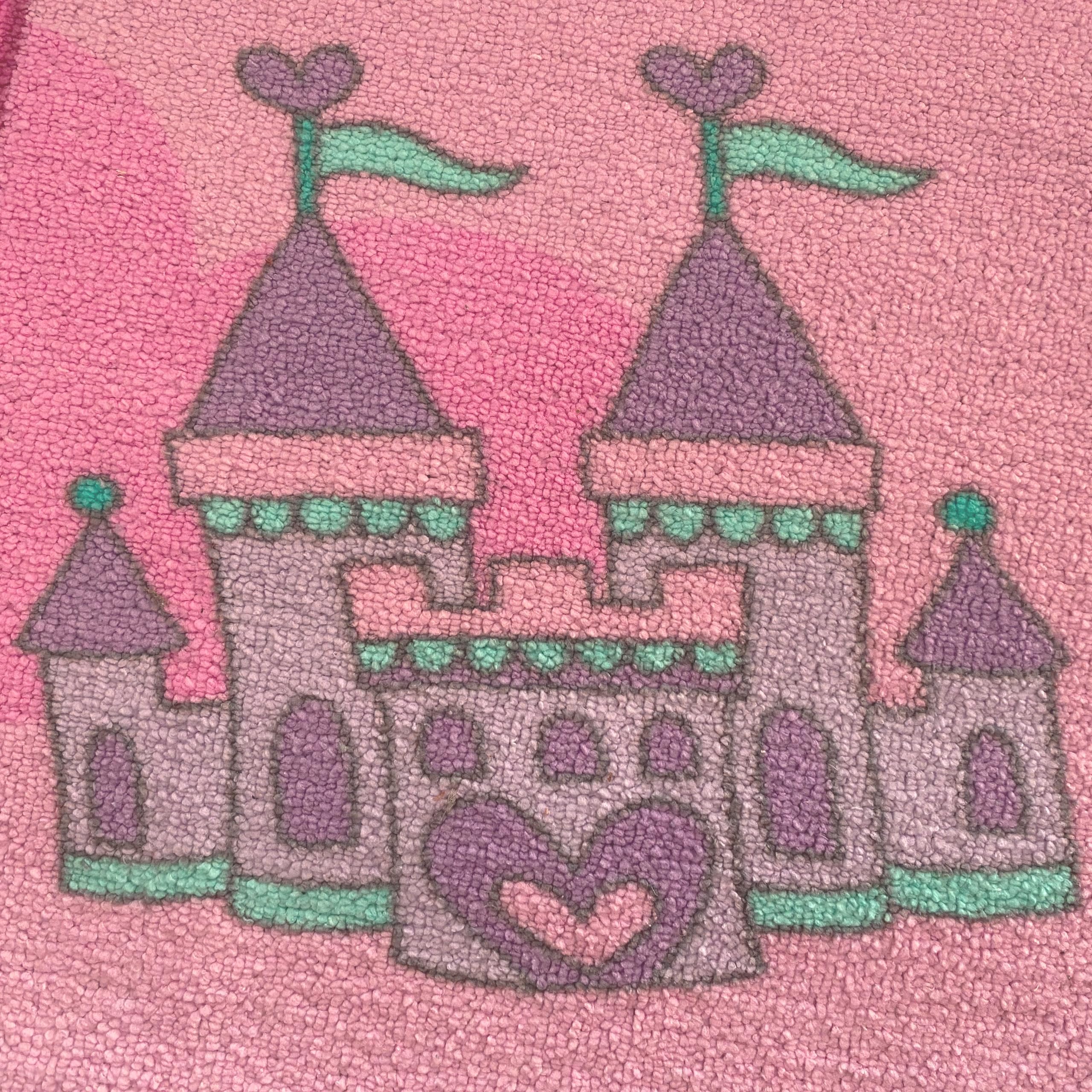 Teppich-Traum Juego de Saltar para Princesas Alfombra de Juego Infantil con Corazones en Rosa, 160x220 cm