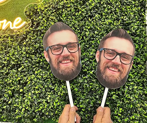 Miniatura 5 de Cara en palo, recorte de cara personalizado, accesorio de fiesta, cara gorda, corte de cabeza, cara de ventilador, boda, soltero, graduación, 6