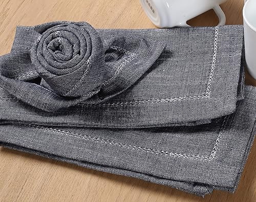 Miniatura 81 de Servilleta de tela de algodón de 18 x 18 pulgadas, color azul, servilletas de uso diario, servilletas de algodón, servilletas de boda, servilletas