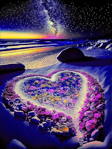 Lunyloer Kit de pintura de diamantes 5D, kit de arte de diamantes para principiantes, pintura artística de diamantes de bricolaje con diamantes