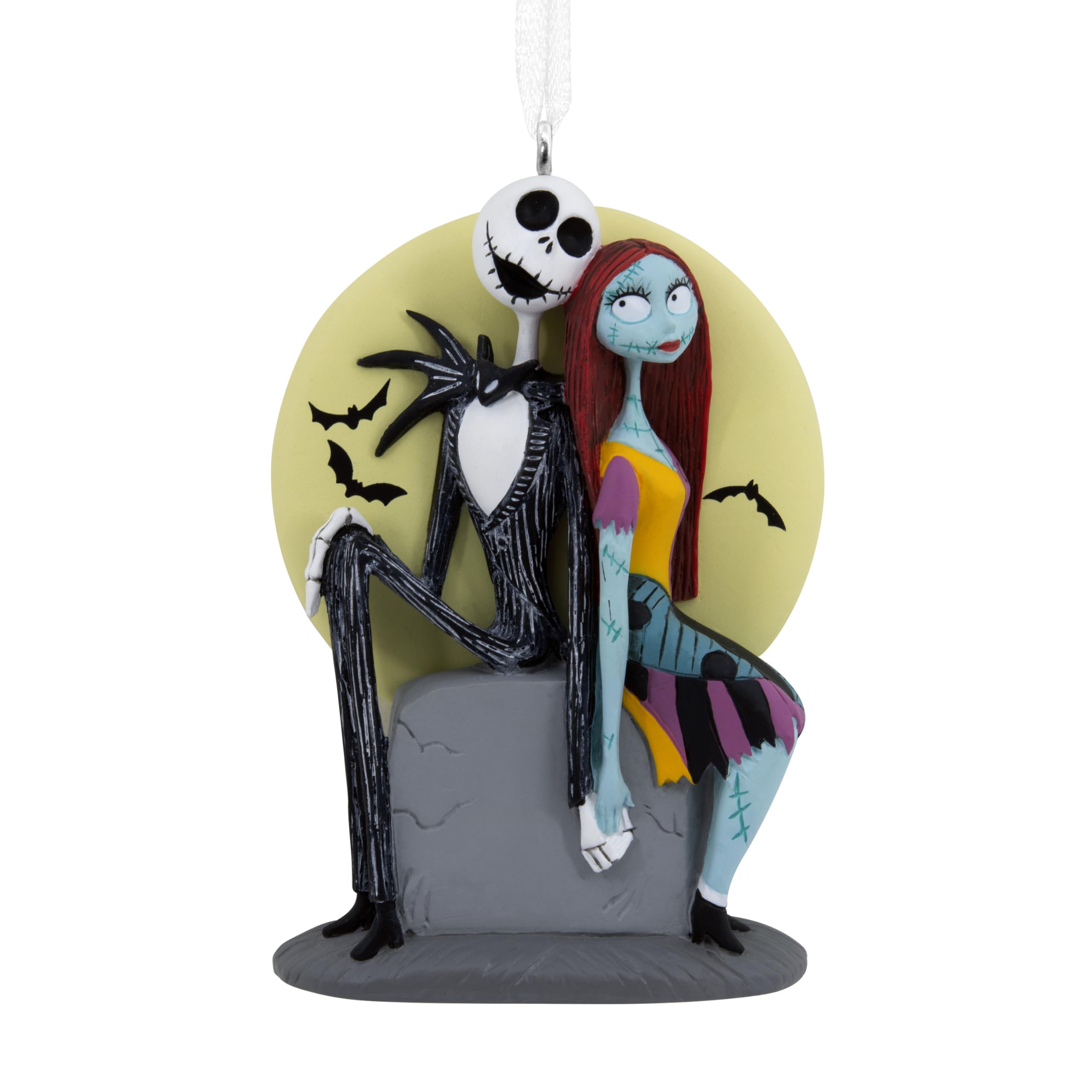 Hallmark Dark Jack Skellington And Sally Hanging Christmas Ornament