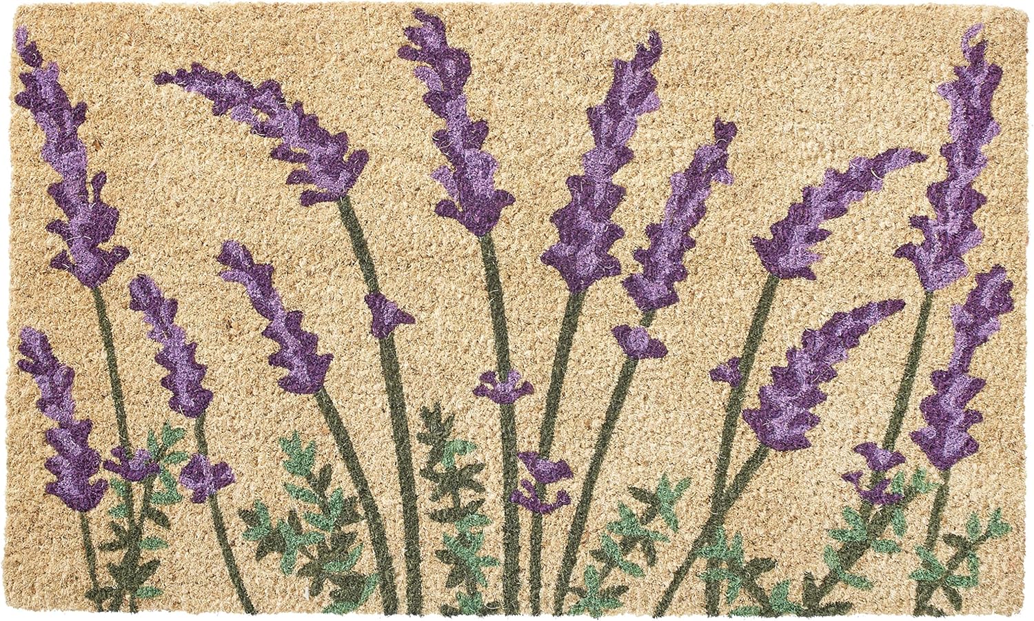 HF by LT Lavender 100% Coir Doormat, 18 x 30 inches, Naturally Durable, PVC-Backing, Sustainable